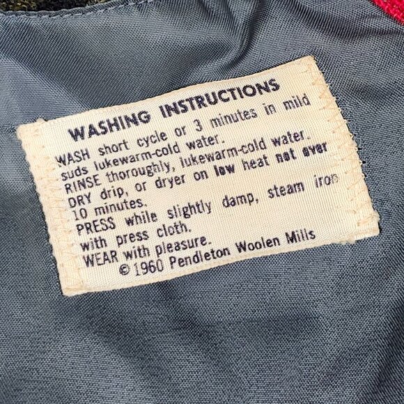 Pendleton Roos Atkins Flannel Shirt Red Black Plaid Wool Long Sleeve Md Vintage - Picture 15 of 15